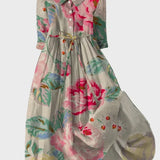 Mari | Rochie lungă elegantă cu model floral