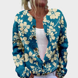 Mariana | Cardigan cu model de flori de toamnă