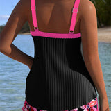 Tankini Sport cu Design Gât în V