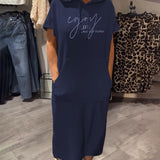 Saskia | Rochie din tricot cu glugă