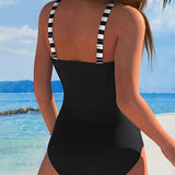 Costum de Baie cu Dungi Piesa Unică