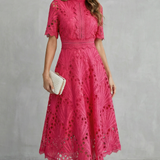 Charlisse | Rochie midi din dantelă elegantă pentru femei