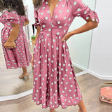 Monika | Rochie elegantă cu model buline