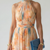 Elin | Rochie midi moale tip halter