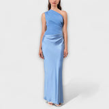 Luna | Rochie din satin asimetrică