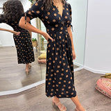 Monika | Rochie elegantă cu model buline