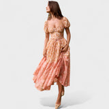 Valentīna | Rochie în culori de corai floral