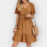 Bianca | Rochie midi cu guler V