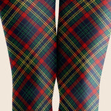 Viken | Plan Crăciun Smarald Tartan Elegant Ciorapi Legginși