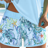 Elegant Tankini Imprimat cu Ocean