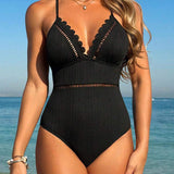 Costum de baie pe o singură parte cu decupaj sexy