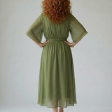 Elric | Rochie midi Viegls cu drapaje
