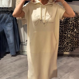 Saskia | Rochie din tricot cu glugă