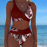 Bikini Contrast Culori Florale