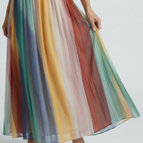Serene | Rochie lungă cu dungi fine
