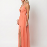 Tia | Rochie Maxi cu Decolteu V Profund și Cute