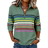 Maggie | Bluza colorată cu fermoar