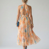 Elin | Rochie midi moale tip halter