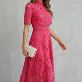 Charlisse | Rochie midi din dantelă elegantă pentru femei