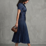 Teodora | Rochie midi cu brâu cu crochet