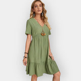 Bianca | Rochie midi cu guler V