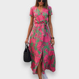 Amelie | Midi rochie cu model floral reglabilă și confortabilă
