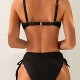 Bikini Două Piese cu Spate Deschis - Ideal pentru Plajă
