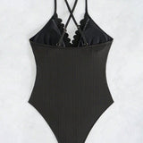 Costum de baie pe o singură parte cu decupaj sexy