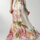 Amiel | Rochie Maxi cu Flori Ușoară