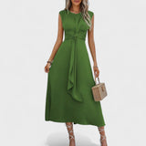 Emilia | Elegantă rochie fără mâneci cu gât rotund