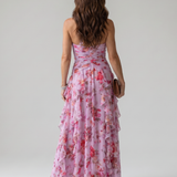 Nori | Rochie Maxi Floral cu Gât Halterneck