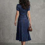 Teodora | Rochie midi cu brâu cu crochet