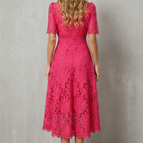 Charlisse | Rochie midi din dantelă elegantă pentru femei