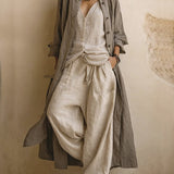 Ramona | Set Boem în 3 Piese cu Cardigan Lung