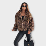 Leonor | Jachetă cu imprimeu leopard