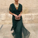 Louise | Rochie Maxi de Bal Elegantă cu Decolteu în V