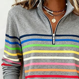 Maggie | Bluza colorată cu fermoar