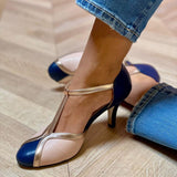 Alessia™ | Pantofi tip T colorați și confortabili cu vârf rotund