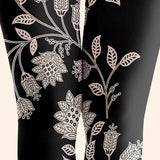 Viken | Pantaloni de Blană cu Desen Floral - Midnight Bloom Design