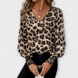Joana | Bluză elegantă cu imprimeu leopard