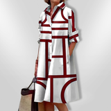 Helen | Rochie cu model geometric