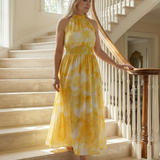 Sylin | Colectată Rochie Midi Halter