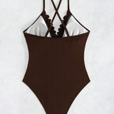 Costum de baie pe o singură parte cu decupaj sexy