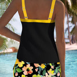 Costum de Baie Tankini din Două Piese