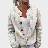 Leonor | Cardigan cu motiv floral de toamnă