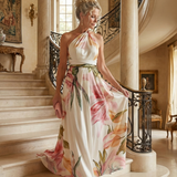 Amiel | Rochie Maxi cu Flori Ușoară