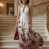 Orlune | Rochie albă maxi plutitoare