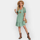 Bianca | Rochie midi cu guler V