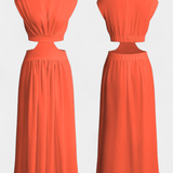 Jocelyn | Rochie Minimalistă cu Decupaj Înalt și Tăieturi pe Lateral