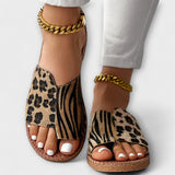 Tareyja | Sandale bicolore cu imprimeu de leopard
